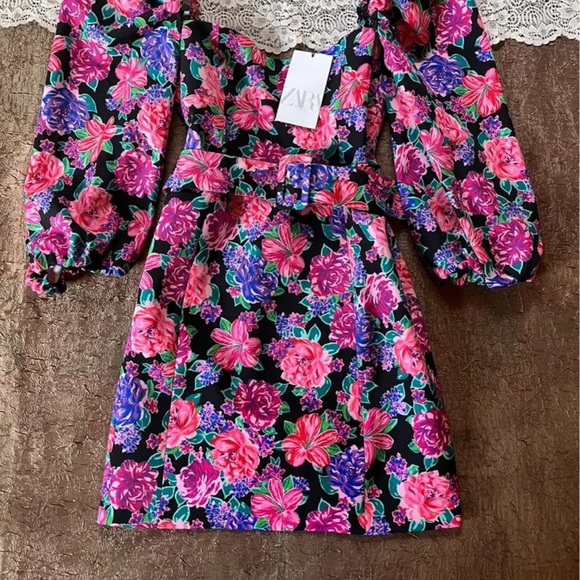 Zara Floral Print Dress - Picture 5 of 11